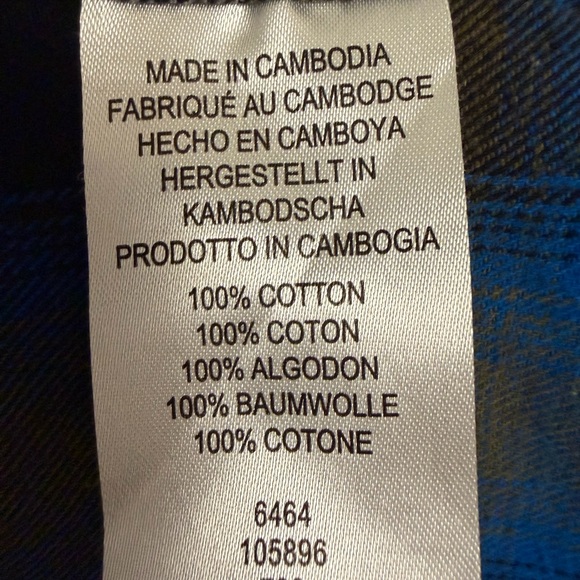 Legendary Whitetails Men’s/Women’s Flannel Shirt Blue Plaid 100% Cotton Size XL - Picture 4 of 9